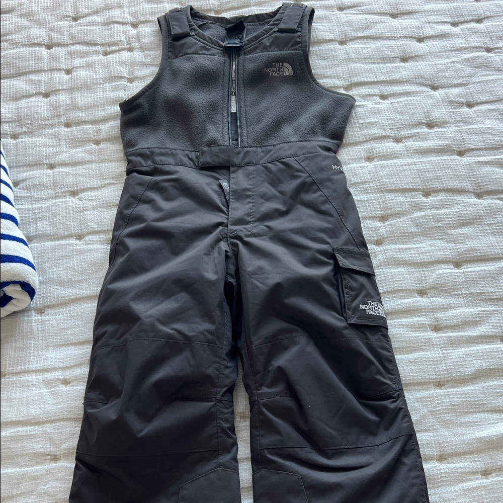 The North Face Kids Charcoal Overalls snow bib